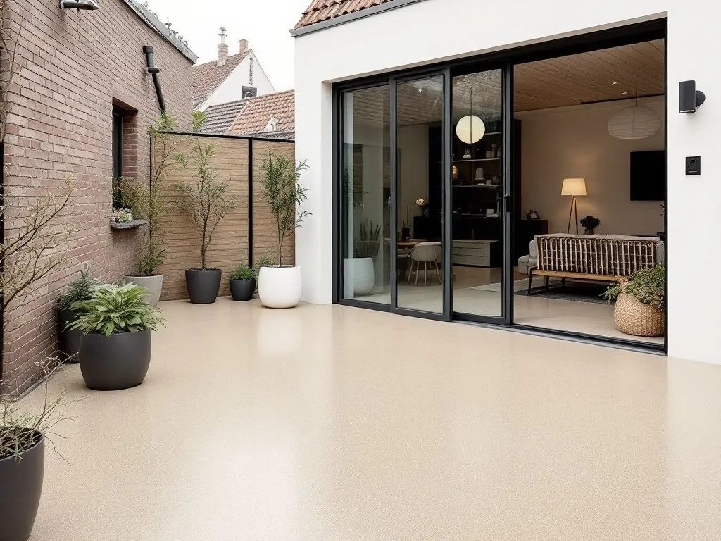 Microcement vloer, microcement buiten