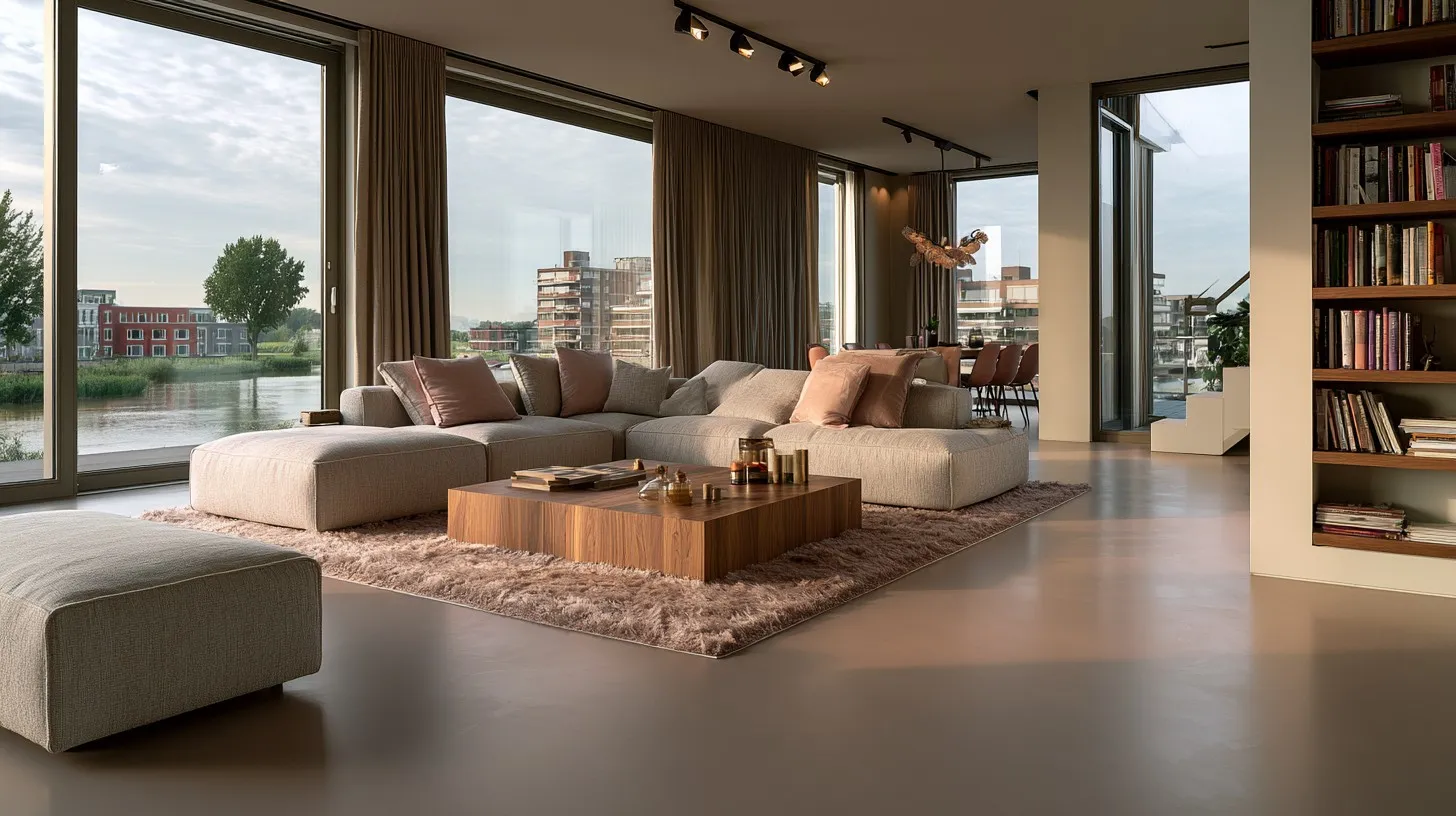 Microcement vloer in Bloemendaal
